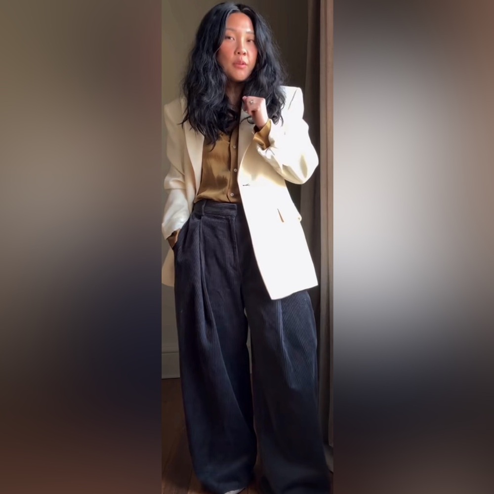 Zara Gray and Black Wide-Leg Pants - Picture 3 of 3